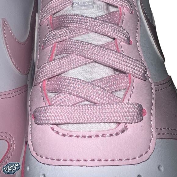 NIKE Big Girls Pink Foam Court Borough Low Recraft Casual Sneakers Athletic Shoe - Picture 11 of 16